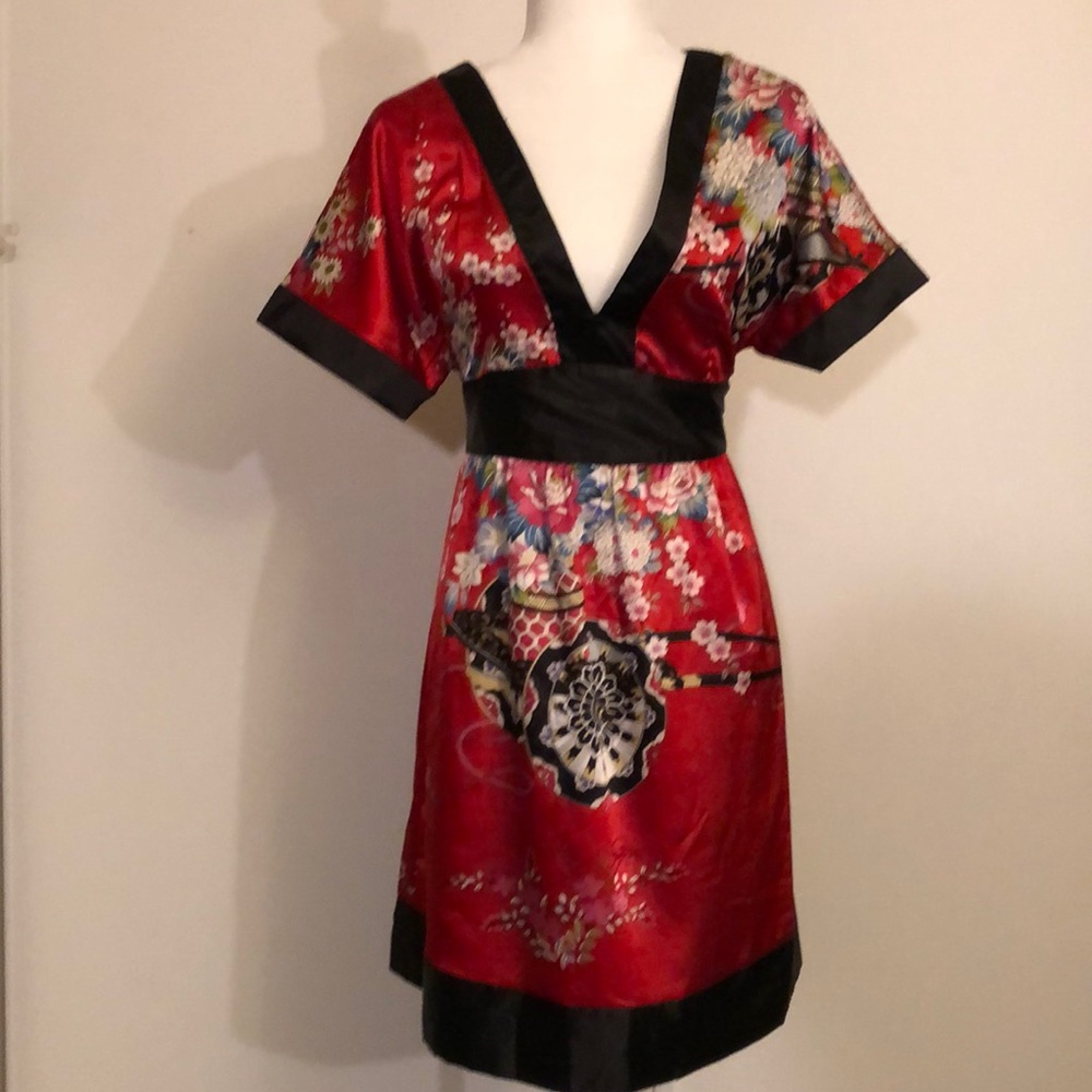 Vintage forever 21 Y2K kimono Red mini dress